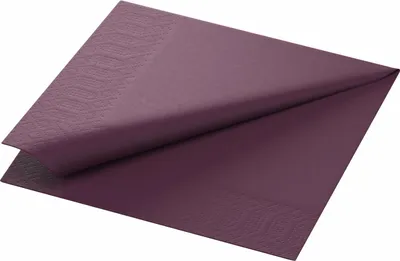 Produktbild von Duni Zelltuchservietten 33 x 33 cm 3-lagig 1/4 Falz 250 Stück plum - 4 Stück