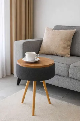 Produktbild von Skye Decor, Hochwertiger Beistelltisch (3 Stück) Sapphire Eiche, Anthrazit | 100% Melamin