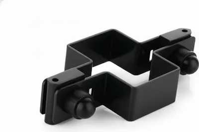 Immagine prodotto di LogistSystem Morsetto centrale rettangolare in SET 60x40mm per filo FI4mm - Nero Morsetto per pali di recinzione - Fissaggio di pannelli di rete - Morsetti per recinzione Morsetto per tutore Morsetto per palo