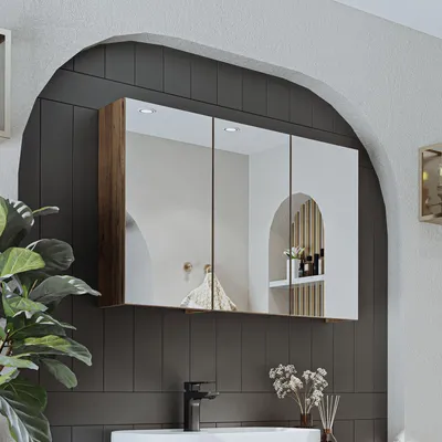 Produktbild von Roomart GUSTO-II-120 Badmöbel Spiegelschrank 105 cm breit, Eiche