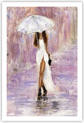 Produktbild von Poster - Poster ohne Rahmen - Frau Regenschirm - 61x91,5 cm - Wand Bild - Wanddeko - Wandbilder - Kunstposter - Wandposter - Bilder - Kunstdruck - Wanddekoration - Wandbild - P2XPA61x91-3822