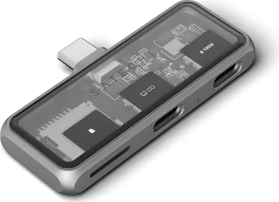 Image de Satechi Mobile XR Hub Avec MicroSD – Port USB-C PD jusqu'à 100W – Lecture 4K @ 60Hz via USB-C – Lecteur de carte MicroSD UHS-I jusqu'à 33 Mo/s