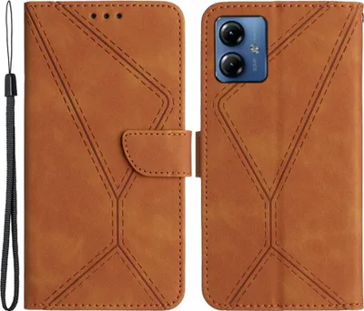 Produktbild von Motorola Moto G54 Hülle - Coverup Klapphülle - Braun