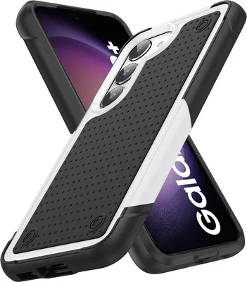 Produktbild von Für Samsung Galaxy S23+ Hülle Militärqualität Stoßfest Hybrid 2 in 1 Hart PC Weich TPU Handyhülle Weiß Schwarz