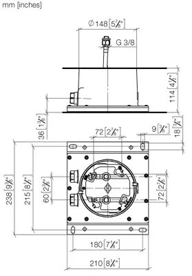 Produktbild von Dornbracht 3504197090 UP-Deckeneinbaukasten Serienneutral