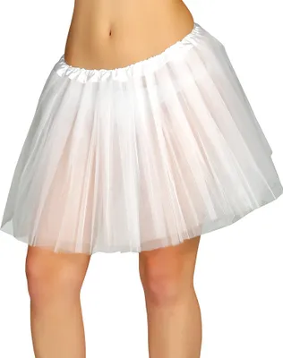 Produktbild von Damen Tutu Tüllrock Weiß 1980er 40cm