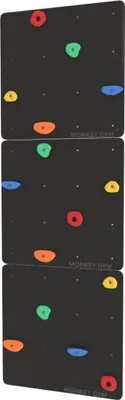 Immagine prodotto di Parete da arrampicata per interni nera + lavagna per bambini con maniglie Multicolore | Struttura da arrampicata per bambini