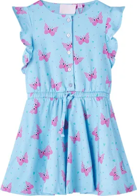 Immagine prodotto di vidaXL Abito da bambino con bottoni senza maniche Blu 116