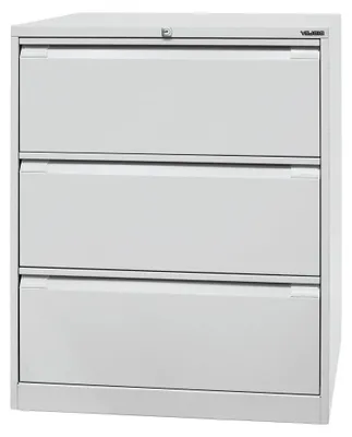 Produktbild von Hängeregistraturschrank | 2-bahnig | 3 Schubladen | DIN A4 | hellgrau