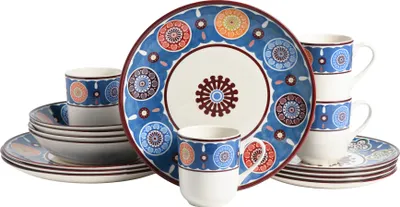 Produktbild von CreaTable, 24010, Sumaya Blue, Kombiservice 16-tlg, Steingut