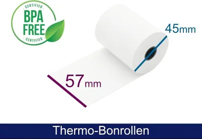 Image de Thermorolle - 57 45-47 12 (B/D(max.)/K) weiss, 25m