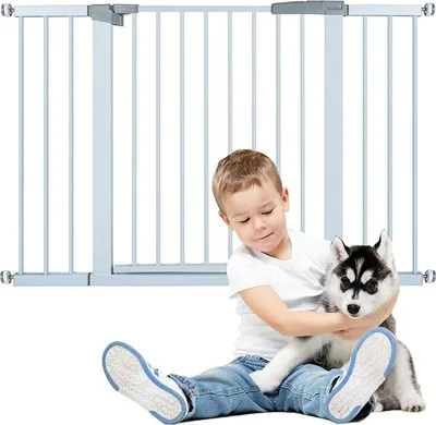 Produktbild von Schutzgitter für Tür und Treppe schwarz 76-125 cm ausziehbar ohne Bohren