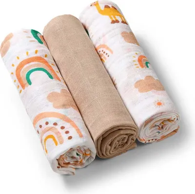 Produktbild von BABYONO | Tetanuswindel, Mullwindeln3er Set - Multifunkcjonalne