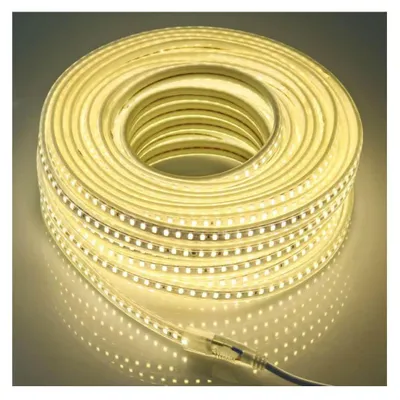 Imagen del producto de Tira de LED pcning 5730, 25 metros, 230V, 120 LED/metro, IP67, color blanco, 4000K, para uso en interiores y exteriores, con enchufe de la UE