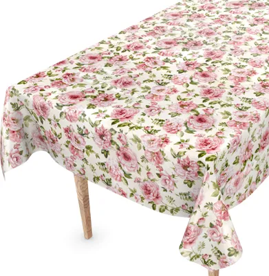 Produktbild von Tischdecke Wachstuch Blumen Rot Robust Wasserabweisend Breite 140 cm Länge 220 cm