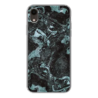 Produktbild von MuchoWow® Handyhülle Schutzhülle Hülle für iPhone XR Naturstein - Blau - Stein Silikon Softcase Handy Hülle - Schutzdeckel