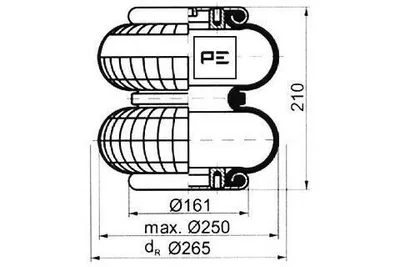 Image de PETERS ENNEPETAL 084.127-71A Soufflet de suspension pneumatique