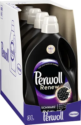 Produktbild von Perwoll Renew Schwarz 4x50 Waschladungen Waschmittel Farben Fasern Waschmittel