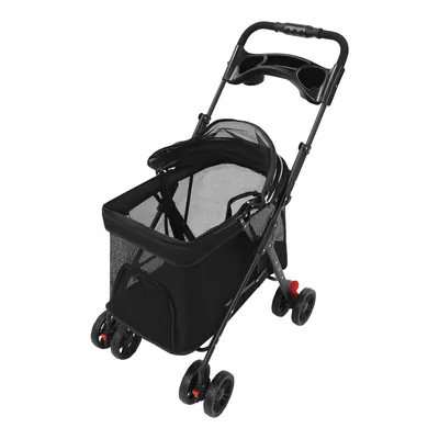 Produktbild von faltbarer Haustierwagen Schwarz mit Rädern max 12 kg