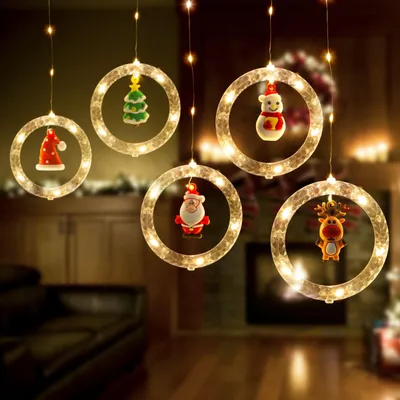 Image de Guirlande lumineuse LED - thème Noël - 1,8 x 0,5 m - 125 LED blanc chaud