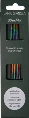 Produktbild von Lana Grossa Strumpfstricknadel Design-Holz 15-2.5 | Multicolor
