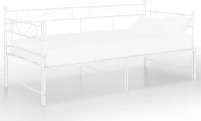 Obrázok produktu pre vidaXL Denná rozkladacia posteľ biela kovová 90x200 cm