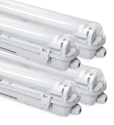 Produktbild von Peviasot LED Feuchtraumleuchte 4er Set IP65 - T8/G13 Wannenleuchte 120 cm - 18W pro Stück - 4000K Neutralweiß - 1800 lm