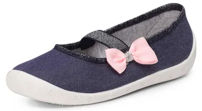 Produktbild von Ladeheid Kinder Mädchen Hausschuhe LARW008 (Jeans Bogen, 26 EU)