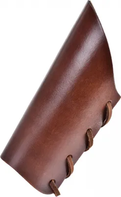 Produktbild von Kurze Kampfstulpe, dunkelbraun mit Lederband