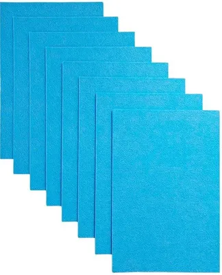 Obrázok produktu pre Modrá plsť, hrúbka 2 mm, rozmery 20 x 30 cm, 8 kusov, na ručné práce