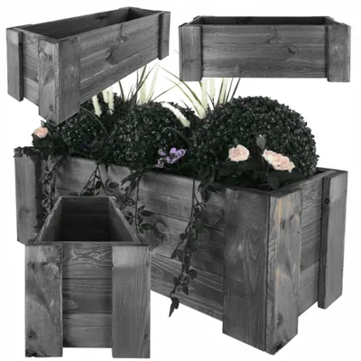 Produktbild von Wamar-Sosenka Holz Pflanzkasten Grau 80x30x30cm