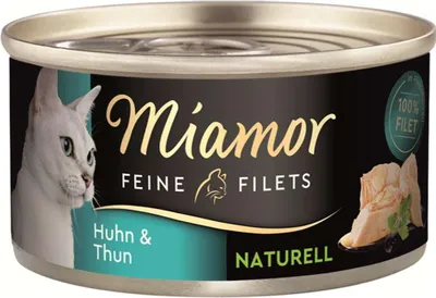 Produktbild von Miamor - Feine Filets Natur Dose 24x80g  |  Huhn & Thun