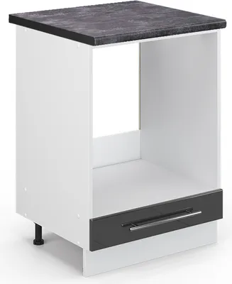 Image de Meuble pour four Vicco Fame-Line Anthracite Haute brillance 60cm , PT Anthracite, Model 46930