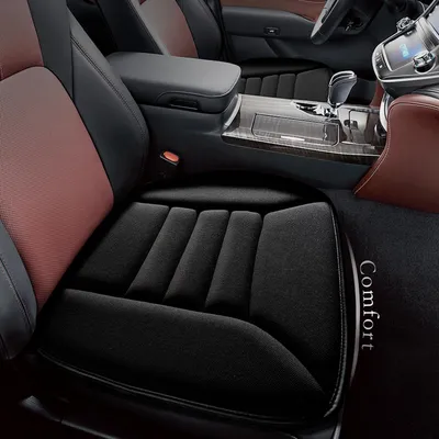 Sitzkissen mit Memory-Schaum, 3 cm, für Auto und Büro, Schwarz