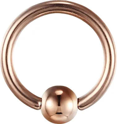 Produktbild von Karisma Titan Roségold G23 BCR Klemmring Nasen Septum Ohrpiercing Ball Closure Ring Stärke 1,2mm - 6.0 Millimeter