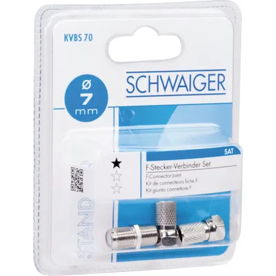 Produktbild von Schwaiger F-Verbinder Set 7,0mm  Silber