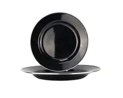 Immagine prodotto di Set di piatti da campeggio 2 pezzi Ø 24,5 cm, altezza 2,5 cm smaltati