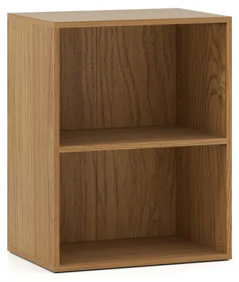 Produktbild von 2-stöckiges Bücherregal aus Holz mit verstellbaren Regalböden, 42 x 29,5 x 53,5 cm