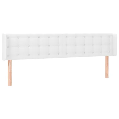 Produktbild von vidaXL Kopfteil mit Ohren Weiß 203x16x78/88 cm Kunstleder