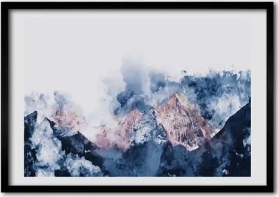 Produktbild von Bild - Bilderrahmen - 100 cm x 70 cm - MDF - Rahmen - Foto - Wandkunst Gebirge