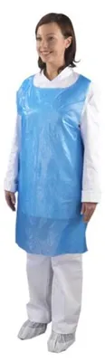 Produktbild von Set 100x Schürzen, Einweg, schützend, PVC-Material, Farbe Blau