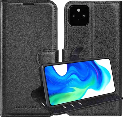 Obrázek produktu pro Cadorabo Case for Google PIXEL 5 XL Protective Case in Black Pouzdro na mobilní telefon s magnetickým zavíráním