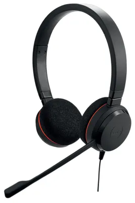 Image de Jabra Evolve 20 USB C/A UC stéréo, filaire, 150 - 7000 Hz, bureau/centre d'appels, 132 g, casque, noir