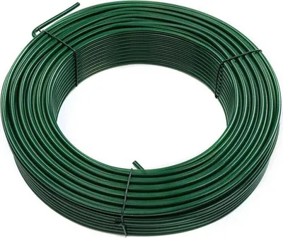 Produktbild von Spanndraht Draht Zaun 55 m Länge Gartenzaun 3,8 mm verzinkt Moosgrün RAL 6005