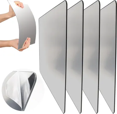 Immagine prodotto di Specchio acrilico autoadesivo da parete - Set di 4 adesivi per specchio - 30 cm x 20 cm x 16 mm