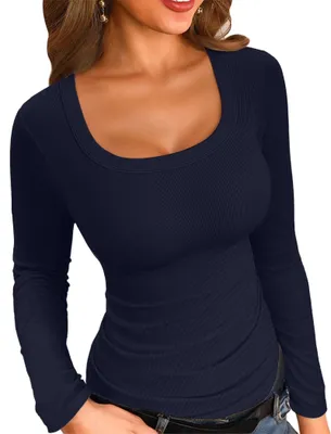 Produktbild von Damen-Tanktop mit langen Ärmeln und Rippstruktur