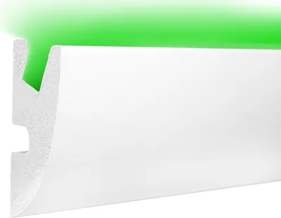 Produktbild von LED Einbauprofil aus Styropor mit Hartbeschichtung, Trockenbau Stuckleisten (17.25 Meter KD304) Trockenbauprofil Schattenfuge Decke Rigips indirektes Licht