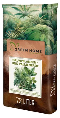 Produktbild von Green Home Grünpflanzen- & Palmenerde 72 L – für Palmen, Grün- & Zimmerpflanzen, Langzeitnährstoffe, Perlite, Kokosfasern, gute Drainage
