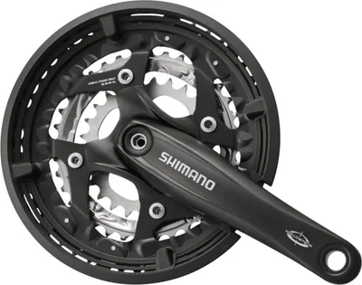 Image de SHIMANO Garniture de pignon "FC-T521" mod. 14 26/36/48 dents, Octalink, pour 10 vitesses, emballage self-service Sans palier de pédalier, avec chaînes