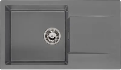 Produktbild von Reginox R33494 Regi Granit Spüle Amsterdam 43 Grey Silvery ab 60 cm Schrankbreite / Einbauspüle
